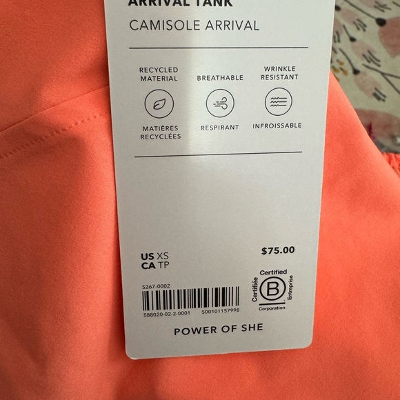 NWT Athleta Arrival Tank in Sunset Glow - Picture 5 of 5
